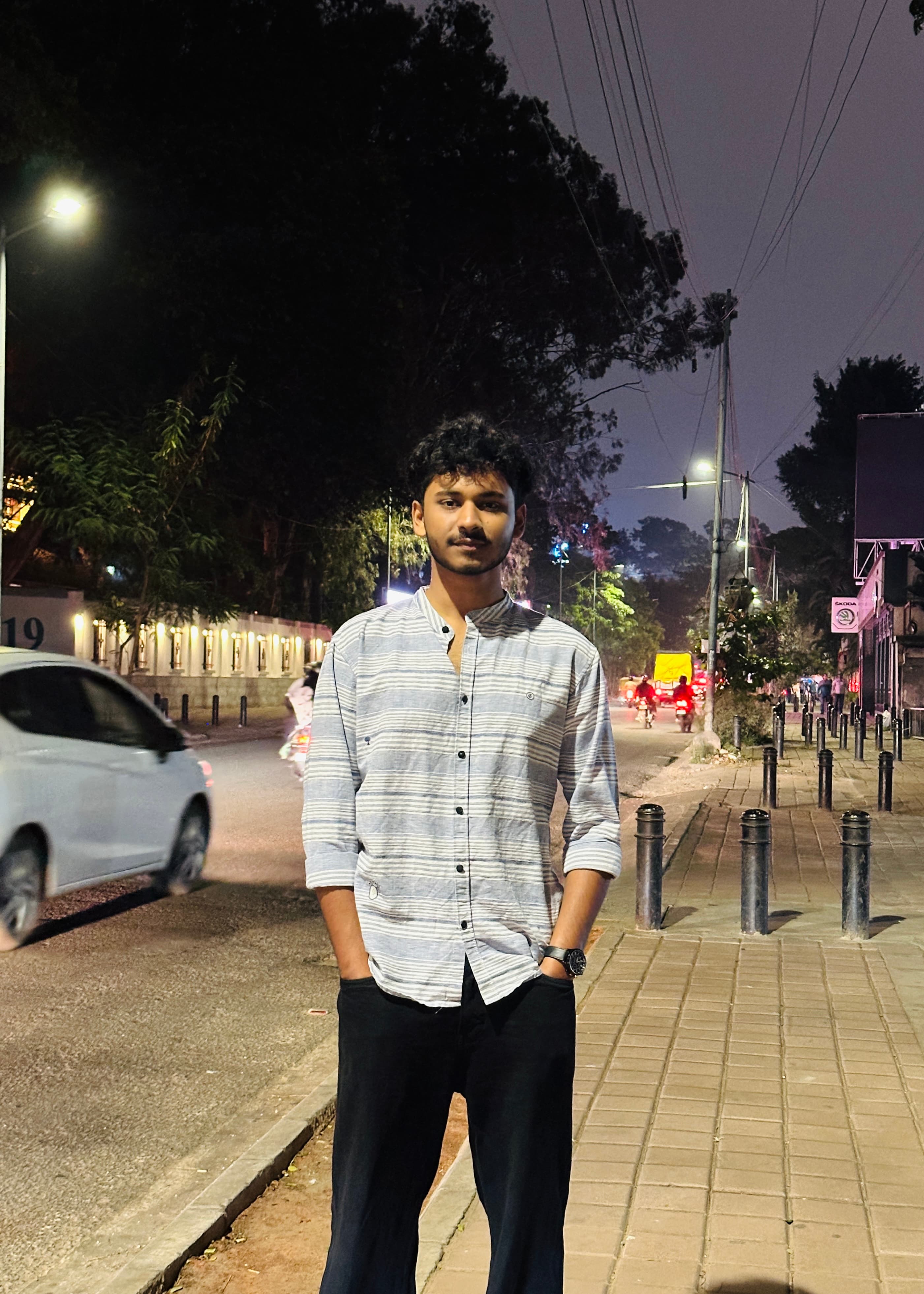 Night street portrait